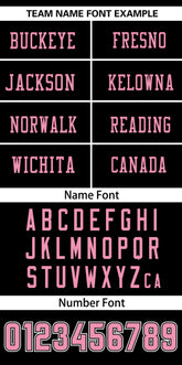 Custom Black Pink-White Classic Style Mesh Authentic Football Jersey